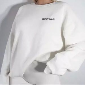 White “Lucky One” Sweatshirt